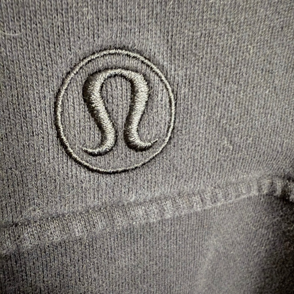 Lululemon Scuba Oversized Half-Zip Black Cropped Funnel-Neck Sweatshirt - Picture 5 of 8